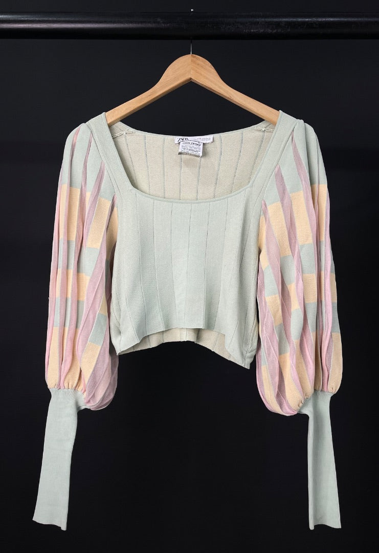 ZARA  Conjunto X2 Pollera Y Otro  Verde  Talle S