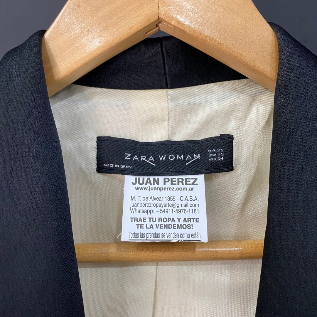 ZARA Saco Varios Beige Y Negro Talle XS
