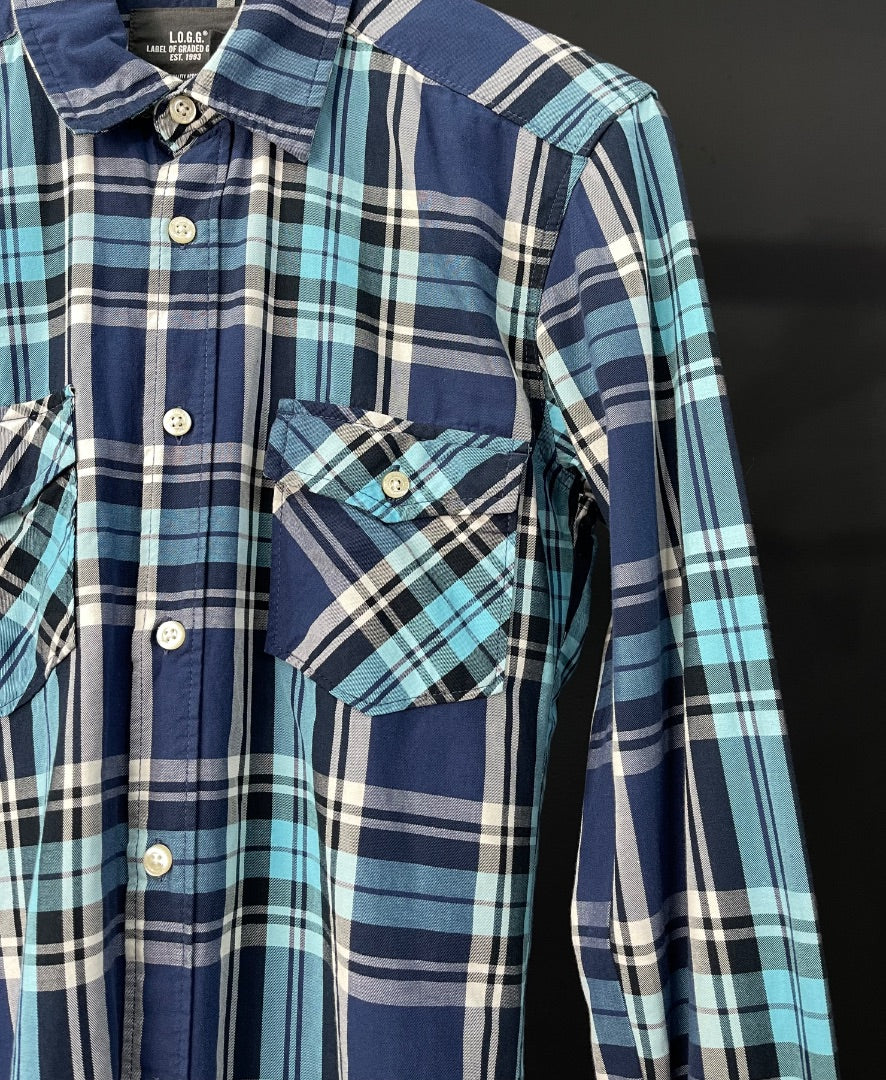 H&M  Camisa Manga Larga  Varios Cuadros  Talle S