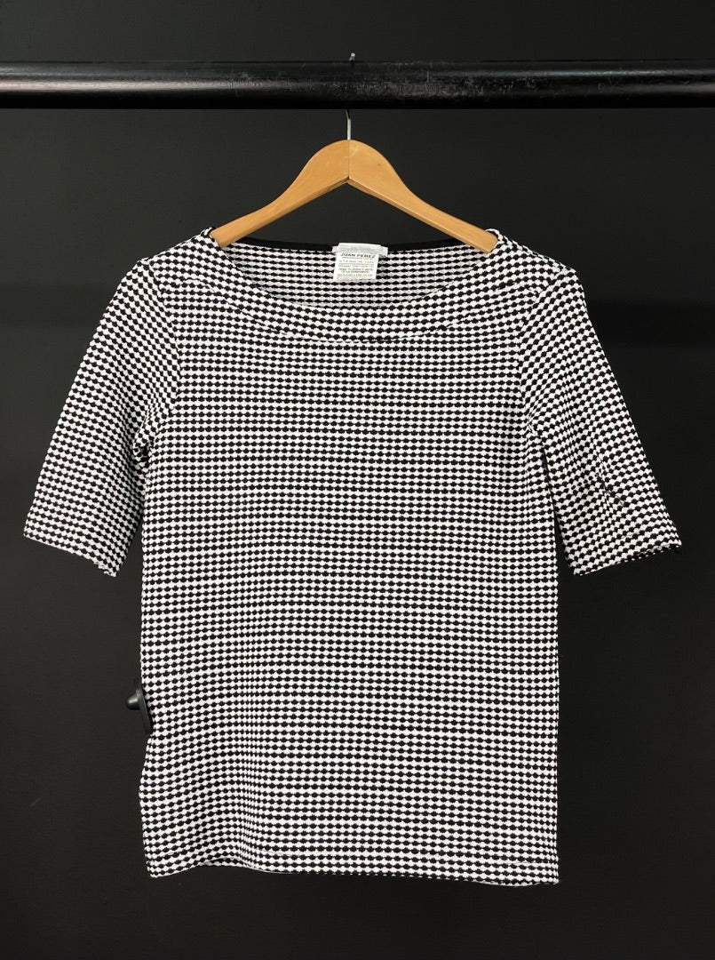 ZARA Blusa Varios Blanco Y Negro Talle S