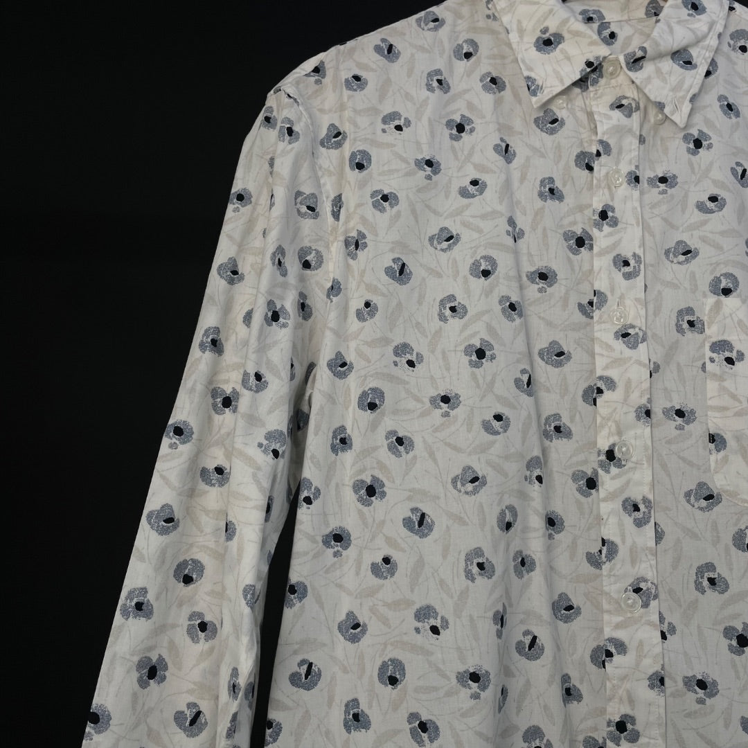CLUB MONACO Camisa Manga Larga Varios Floral Talle M