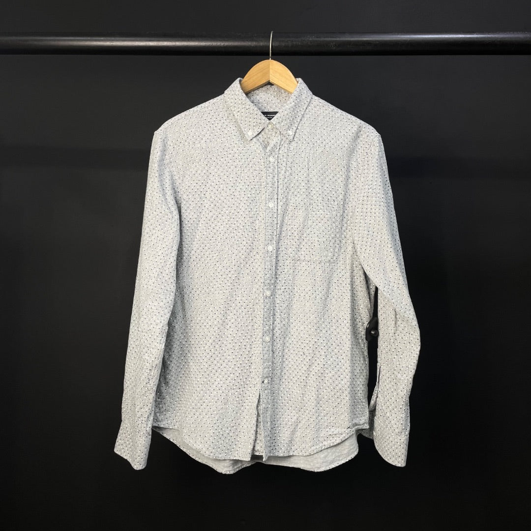 CLUB MONACO Camisa Manga Larga Varios Lunares Talle M