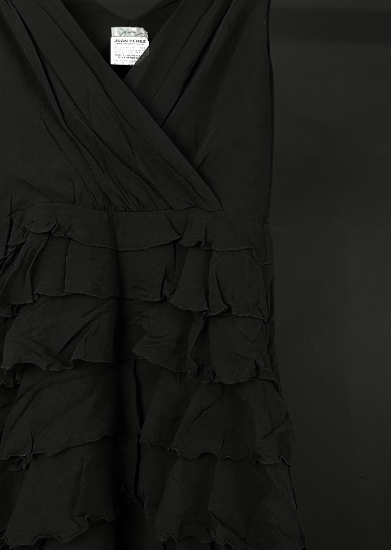 ZAPA Vestido Sin Manga Negro Talle S