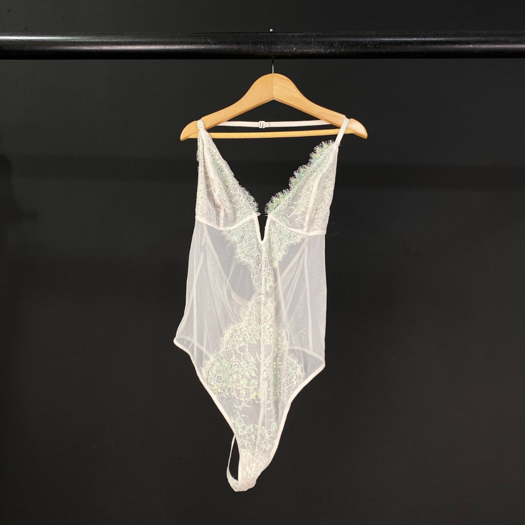 VICTORIA SECRET Body Sin Manga Blanco Talle M