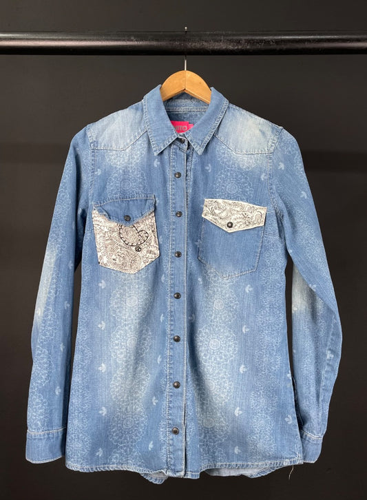 BENITO  Camisa Manga Larga  Azul  Talle 44