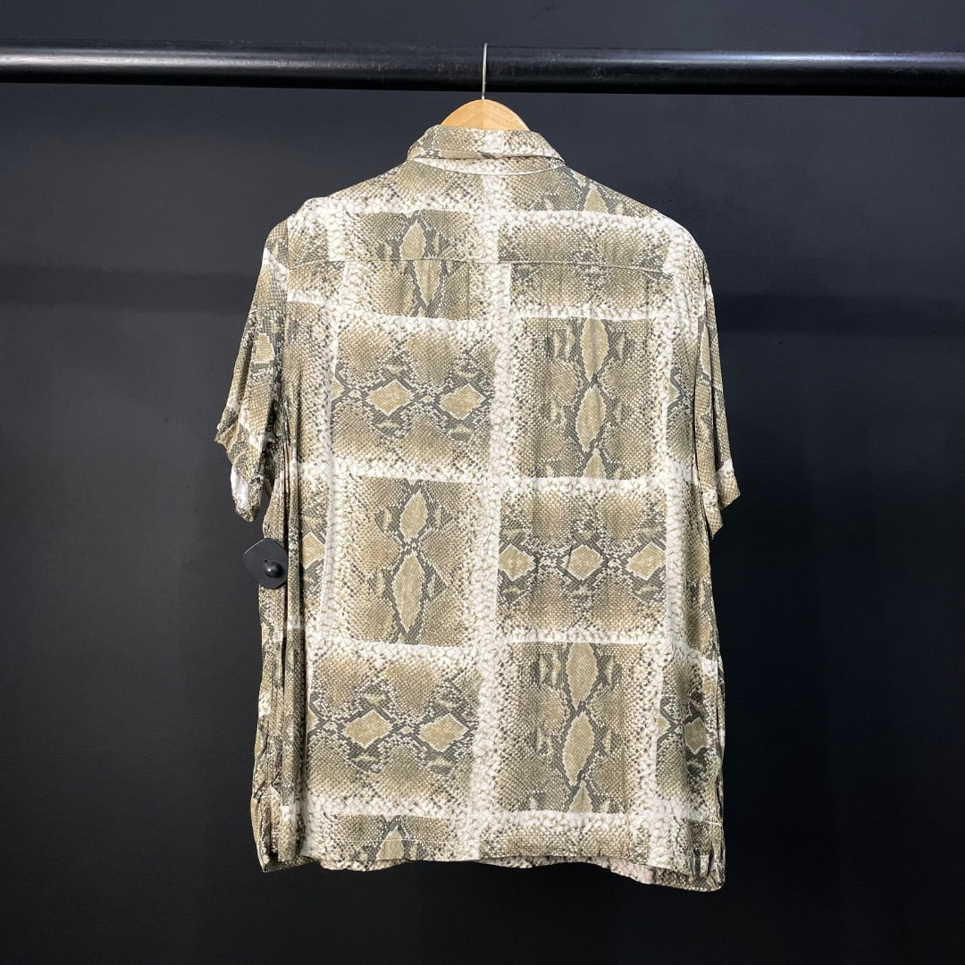 ALL SAINTS Camisa Manga Corta Varios  Reptil Talle M