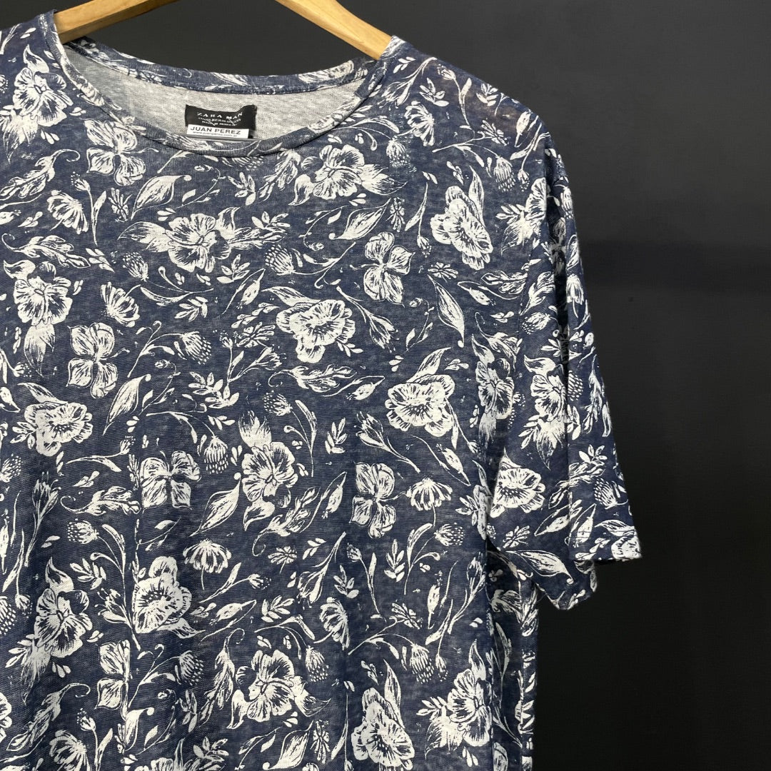 ZARA  Remera Manga Corta  Varios  Estampado  Talle XL
