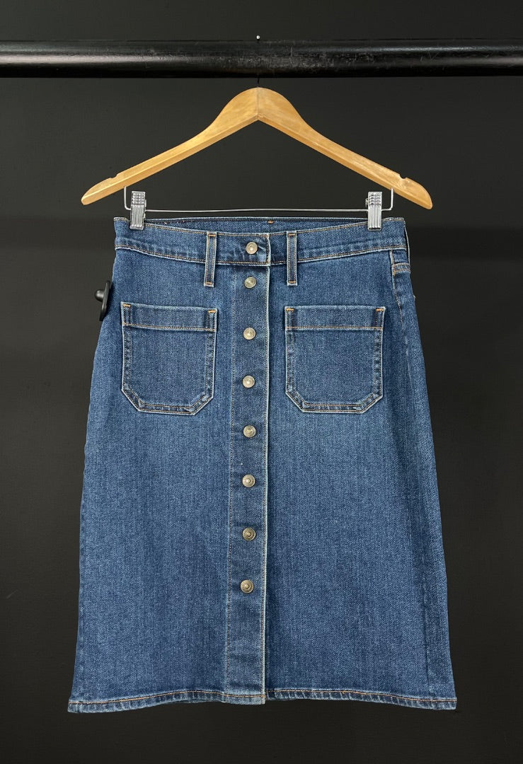 LEVIS Pollera Media Pierna Azul Talle 25