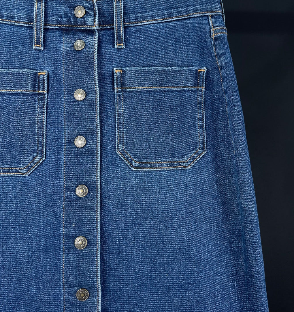 LEVIS Pollera Media Pierna Azul Talle 25