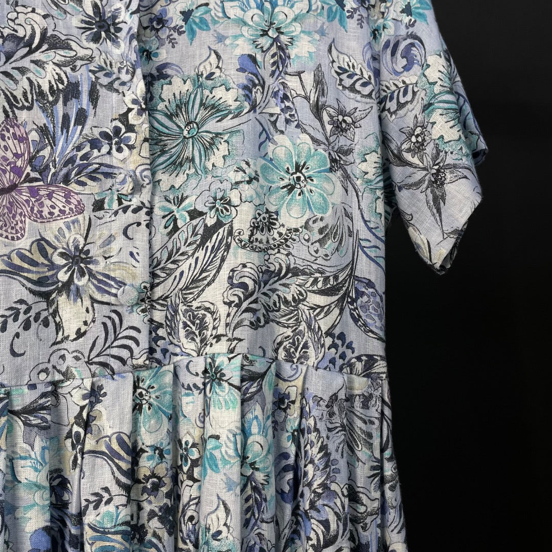 MENAGE A TROIS  Vestido Manga Corta  Varios  Estampado  Talle 40