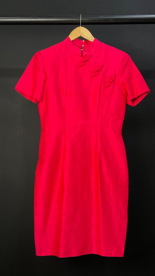 SIN MARCA  Vestido Manga Corta  Fucsia  Talle S