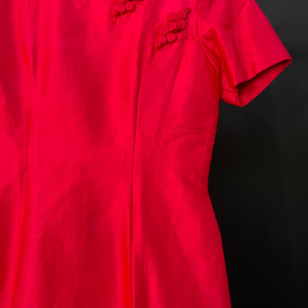 SIN MARCA  Vestido Manga Corta  Fucsia  Talle S