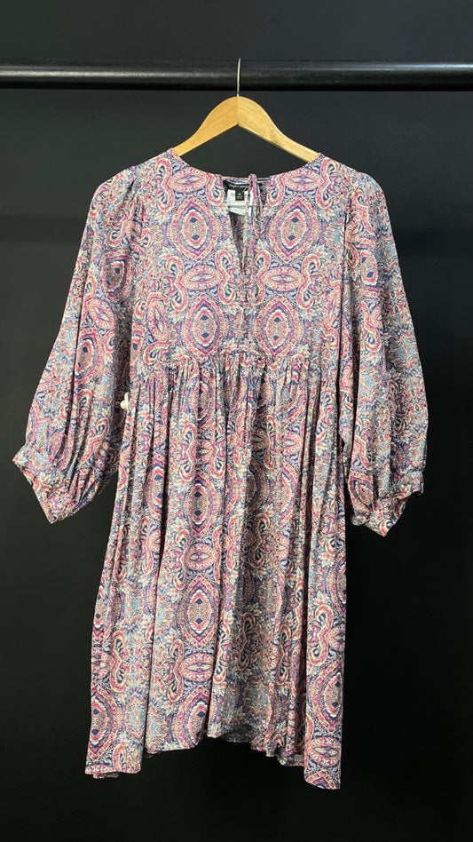 BANANA REPUBLIC  Vestido Manga 3/4  Varios  Estampado  Talle M