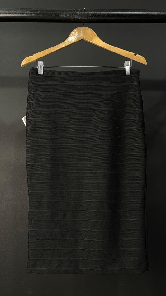 H&M Pollera Larga Negro Talle M