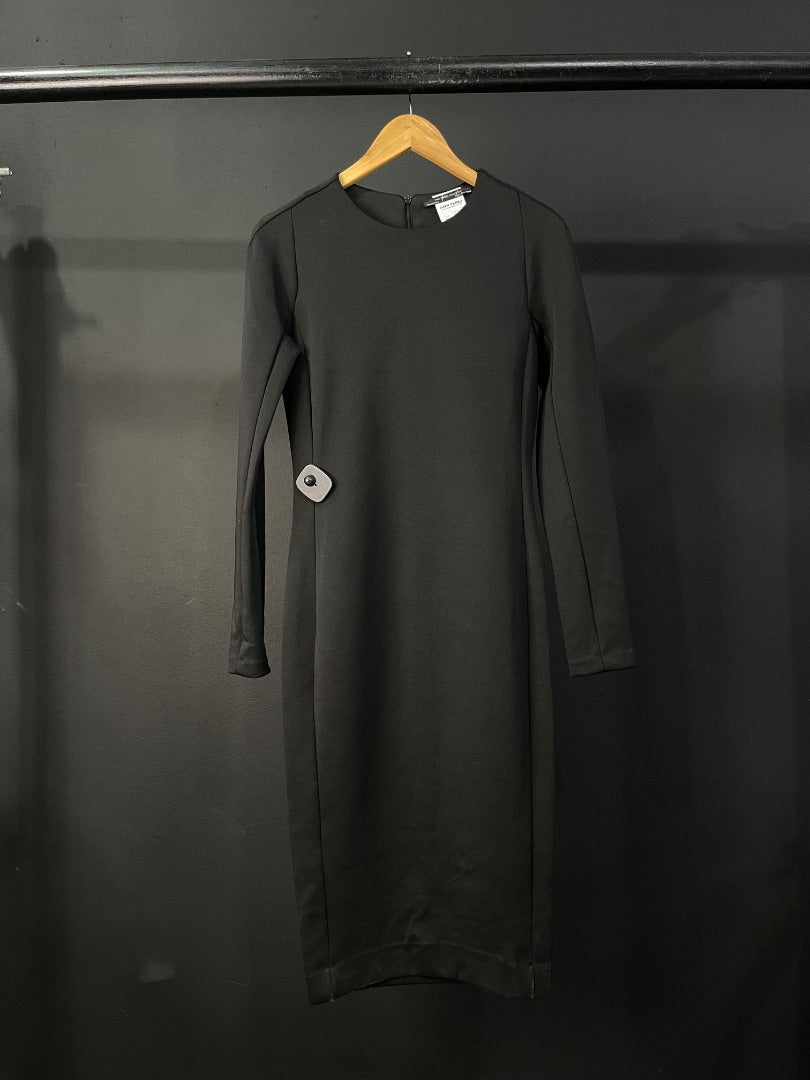 ZARA Vestido Manga Larga Negro Talle L
