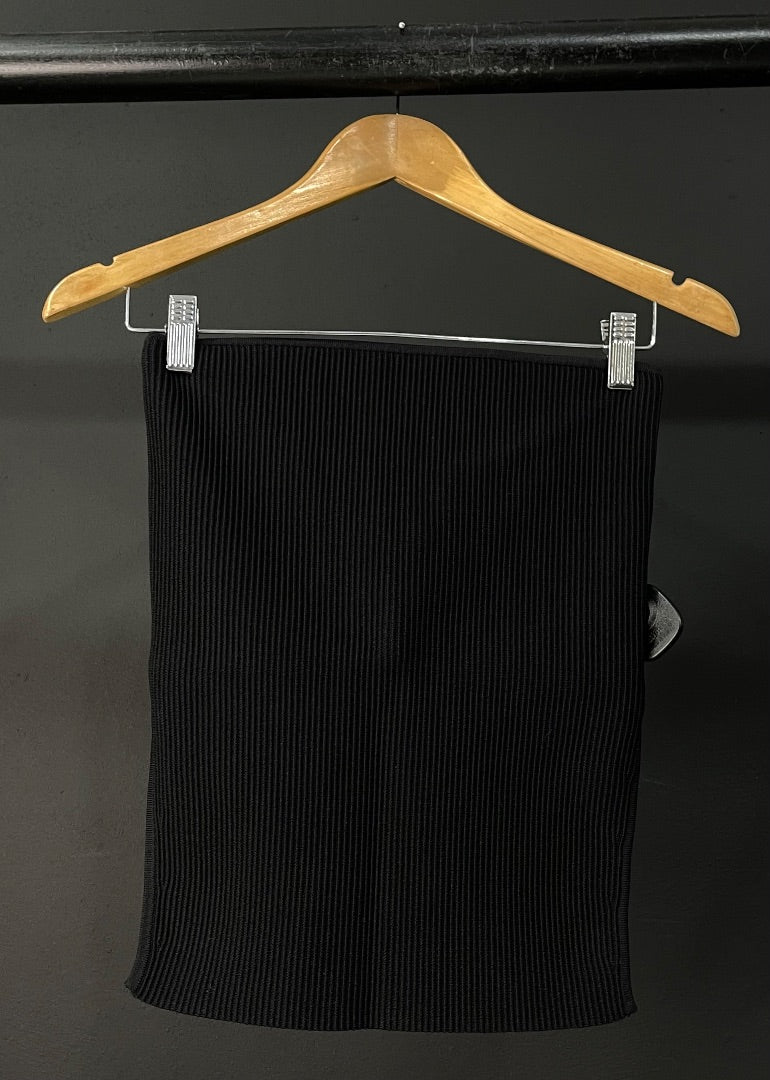 SCULPT KNIT Top Strapless Negro Talle S
