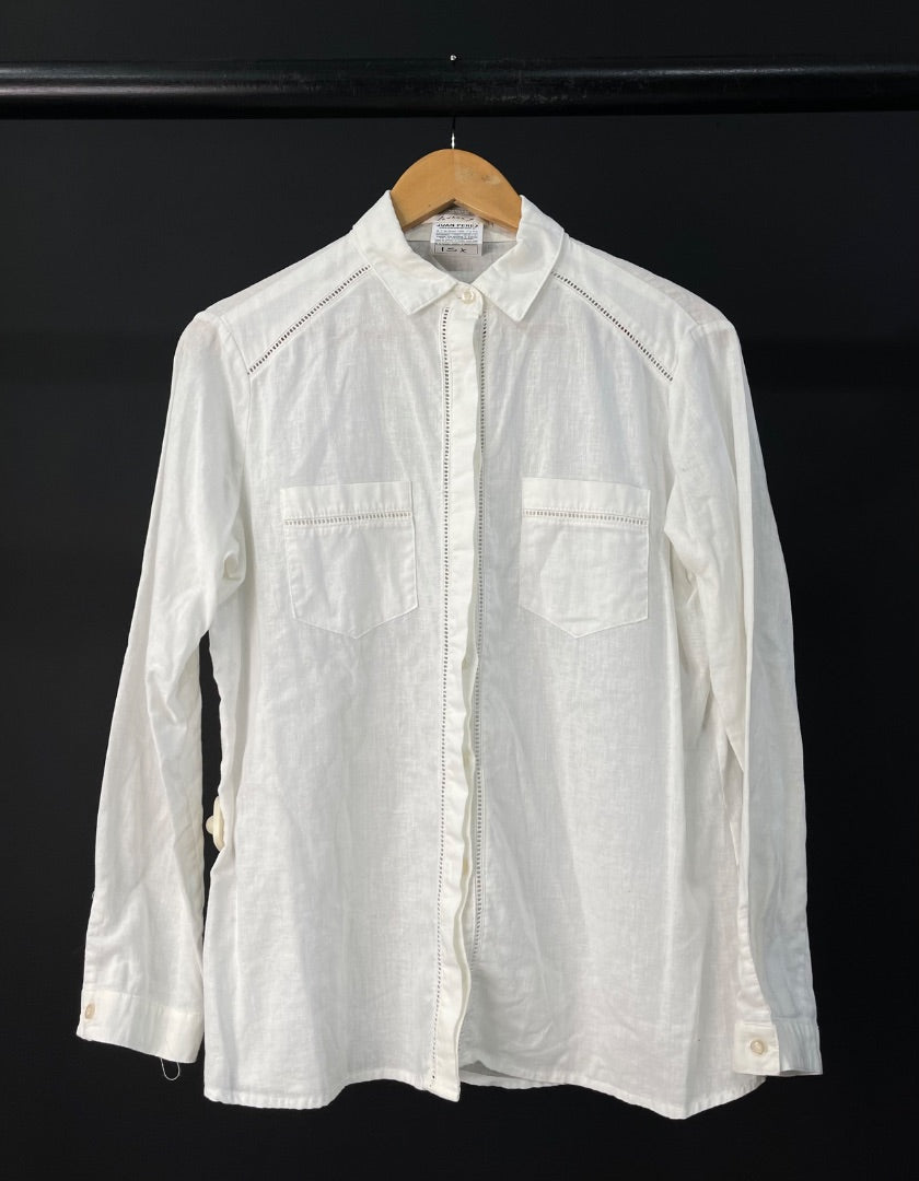 AWADA Camisa Manga Larga Blanco Talle 2
