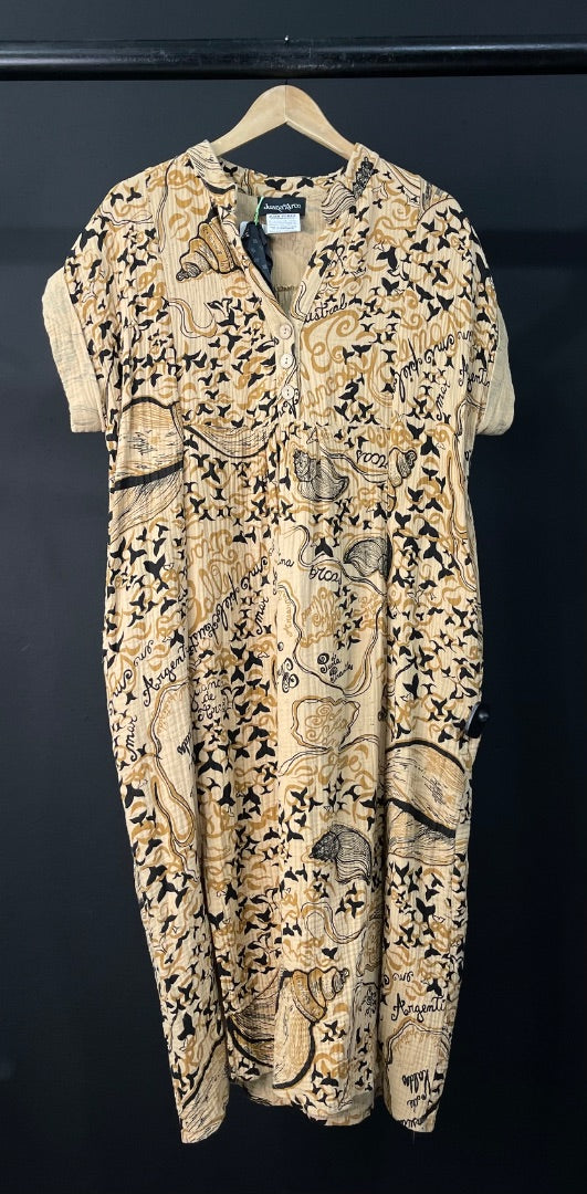 JUANA DE ARCO Vestido Manga Corta Varios  Estampado Talle L