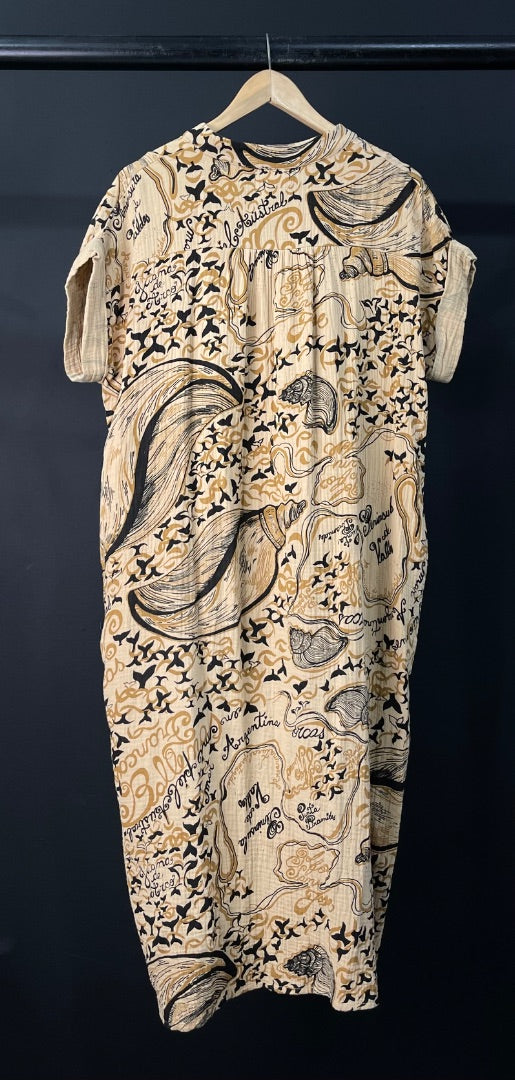 JUANA DE ARCO Vestido Manga Corta Varios  Estampado Talle L
