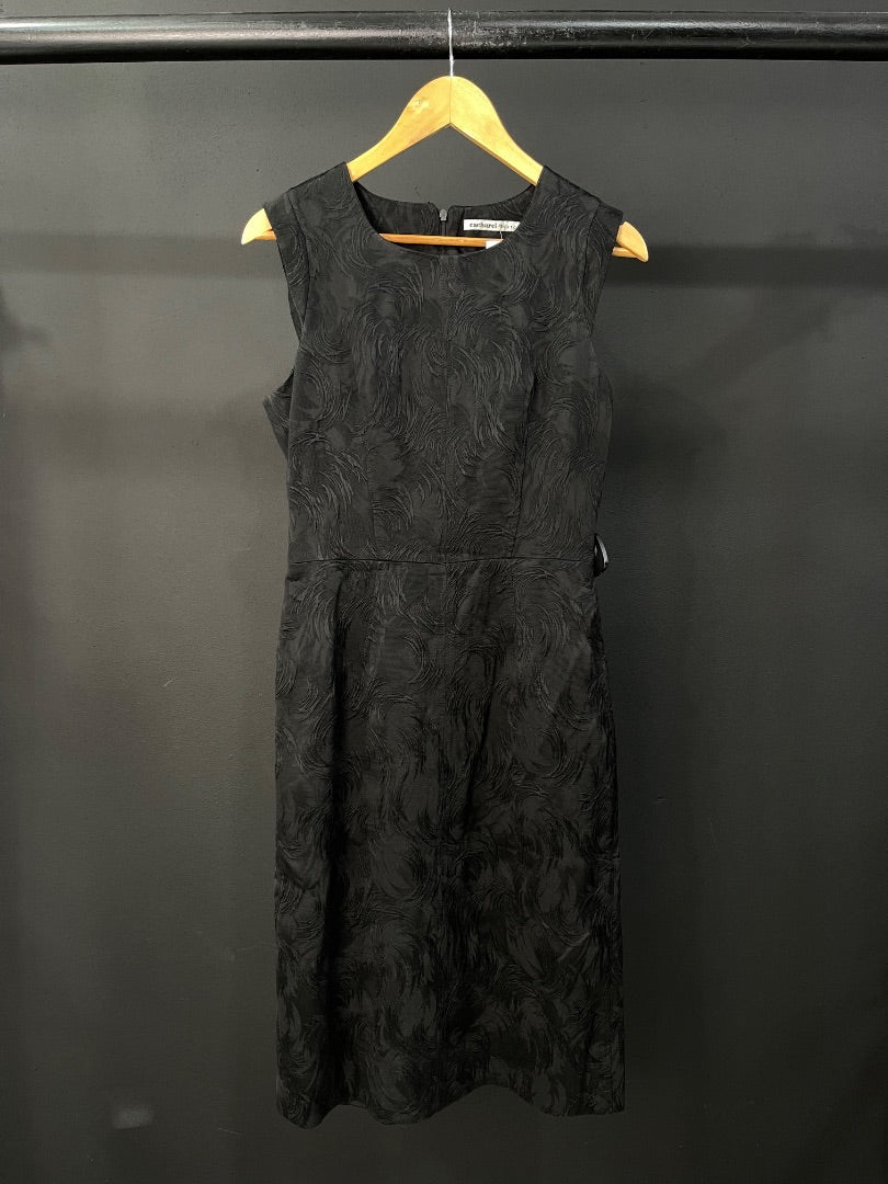 CACHAREL Vestido Sin Manga Negro Talle 38