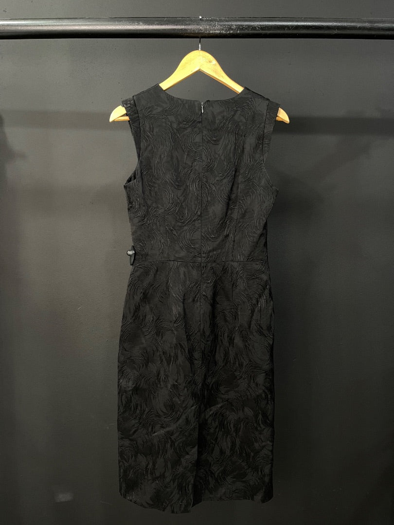 CACHAREL Vestido Sin Manga Negro Talle 38
