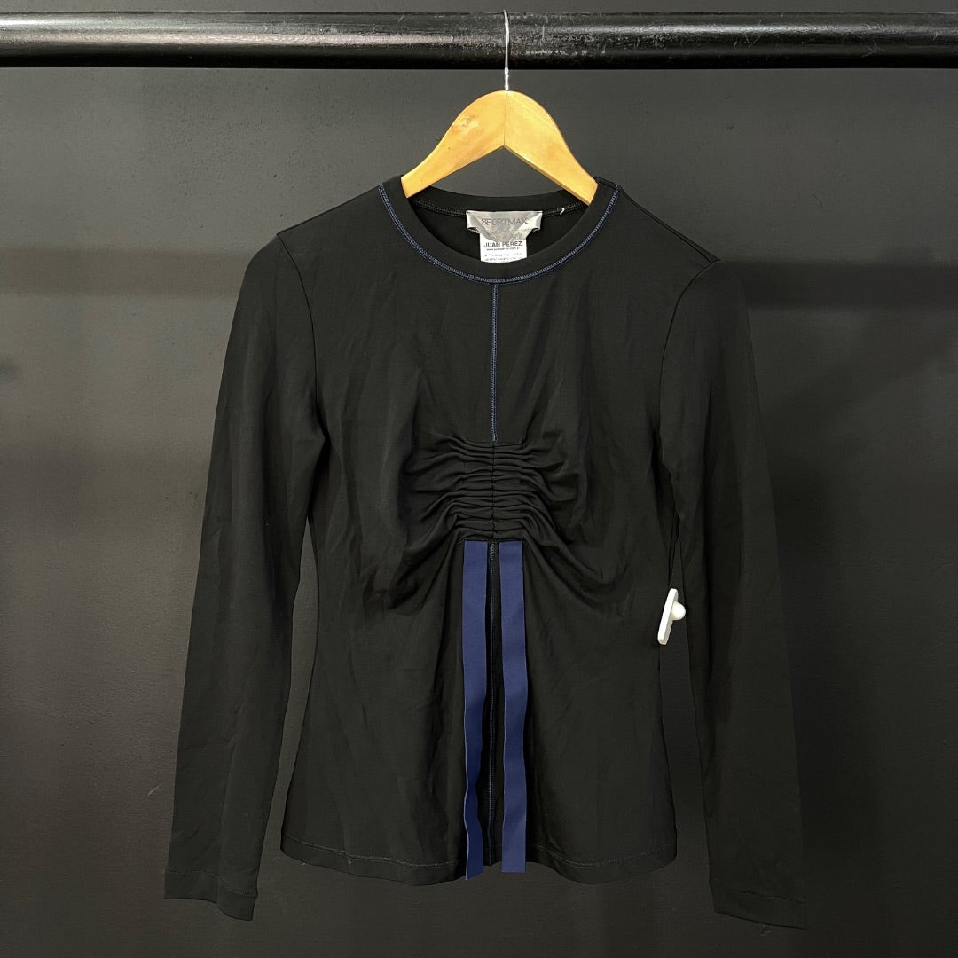 SPORTMAX Remera Manga Larga Negro Talle M