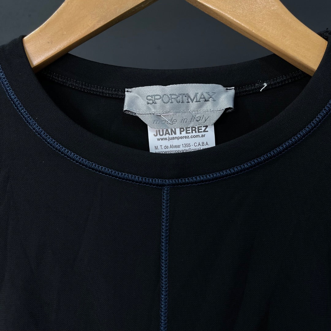 SPORTMAX Remera Manga Larga Negro Talle M