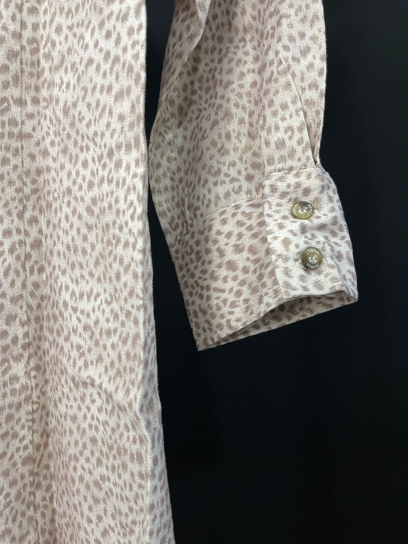 JAZMIN CHEBAR Vestido Manga Larga Varios Animal Print Talle 42