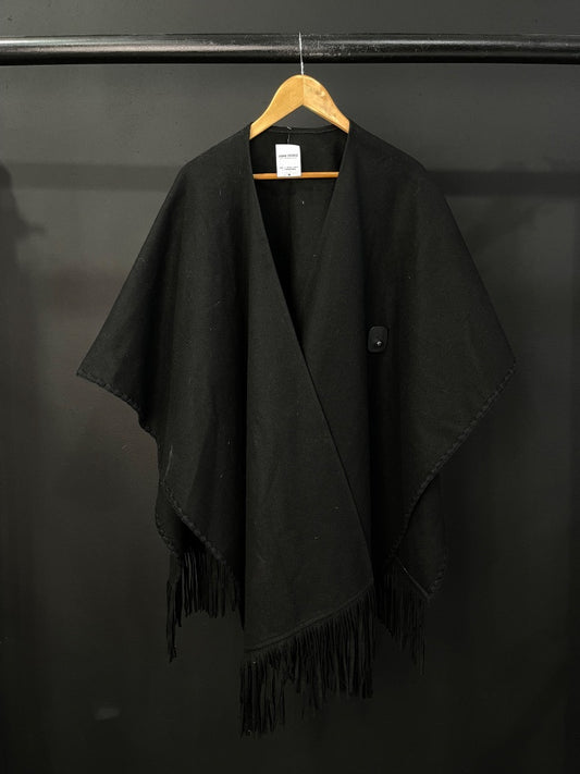 SIN MARCA Poncho Negro Talle Unico
