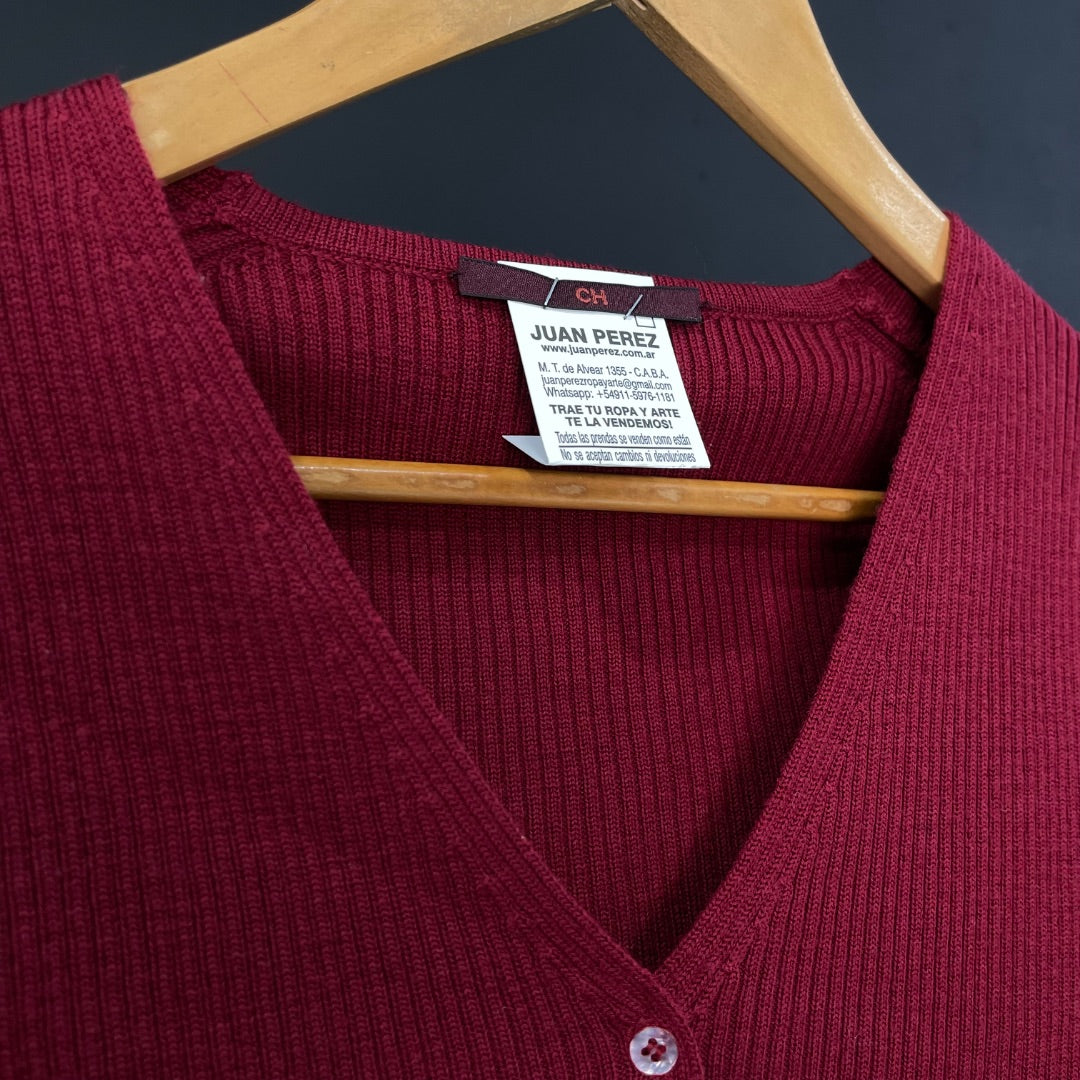 CHOCOLATE Sweater Abierto Bordeaux Talle S