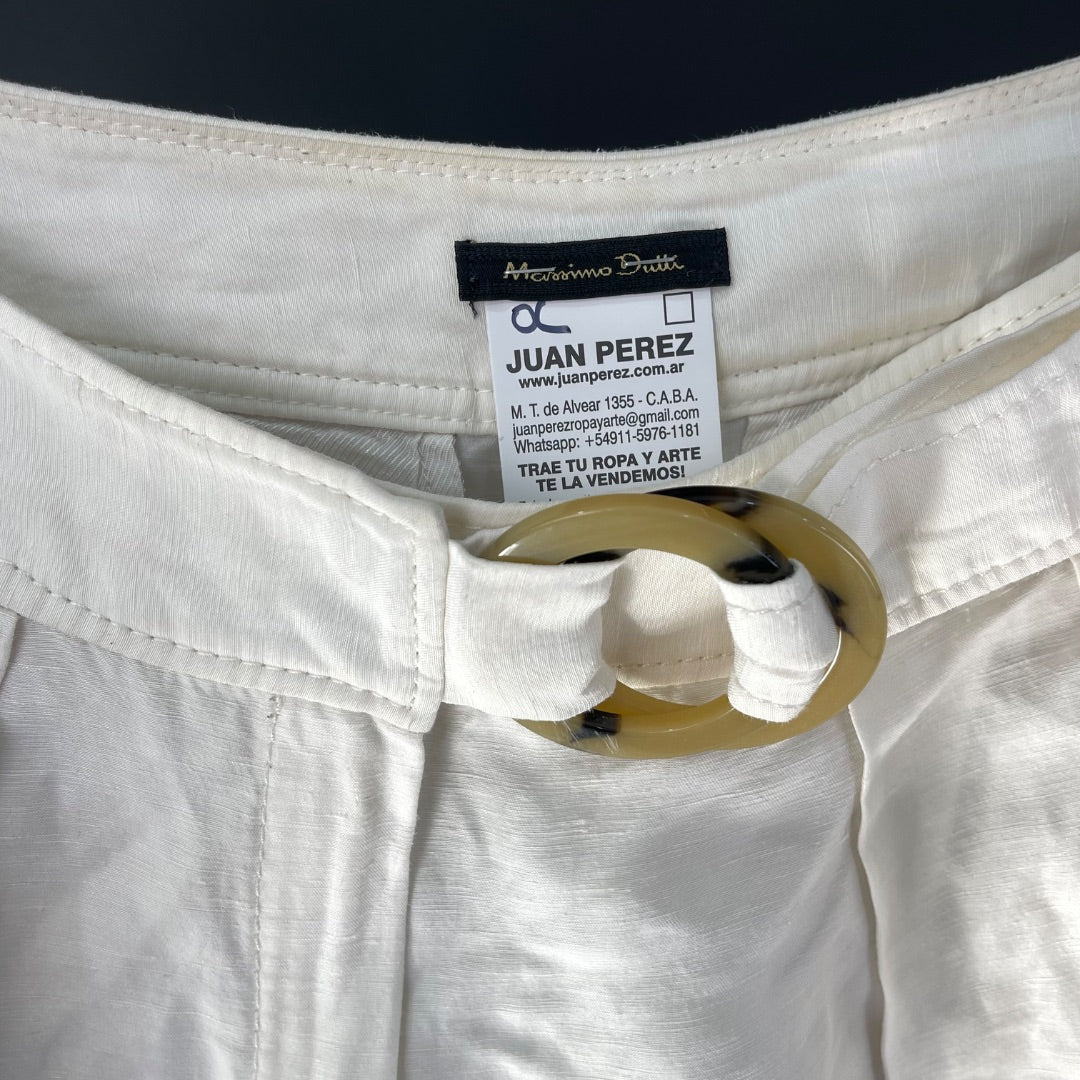 MASSIMO DUTTI Pantalon Blanco Talle 36
