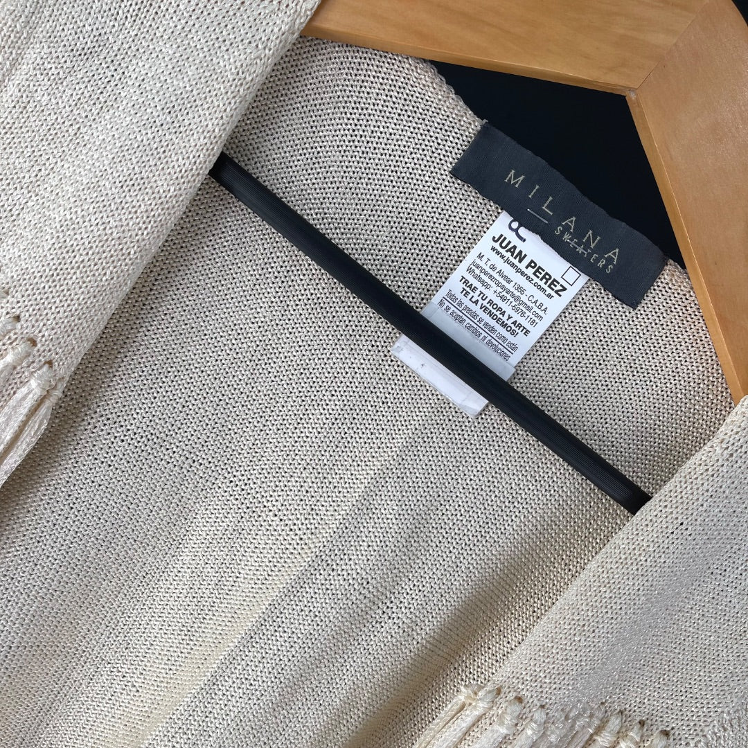 MILANA Sweater Abierto Beige Talle 1