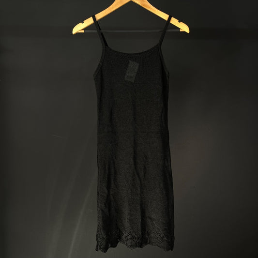 SIN MARCA Vestido Sin Manga Negro Talle S