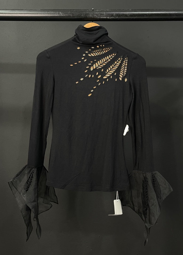 YOAKER Remera Manga Larga Negro Talle S