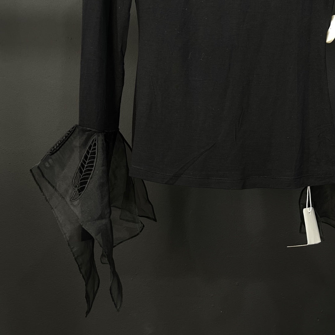 YOAKER Remera Manga Larga Negro Talle S
