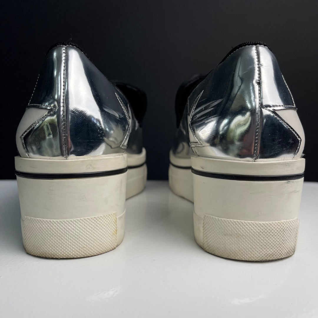 STELLA MCCARTNEY Mocasines Plateado Talle 36