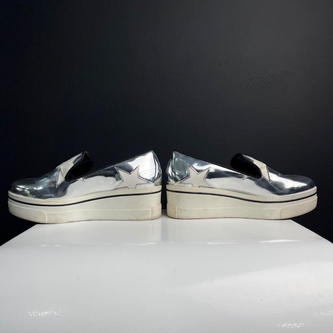 STELLA MCCARTNEY Mocasines Plateado Talle 36