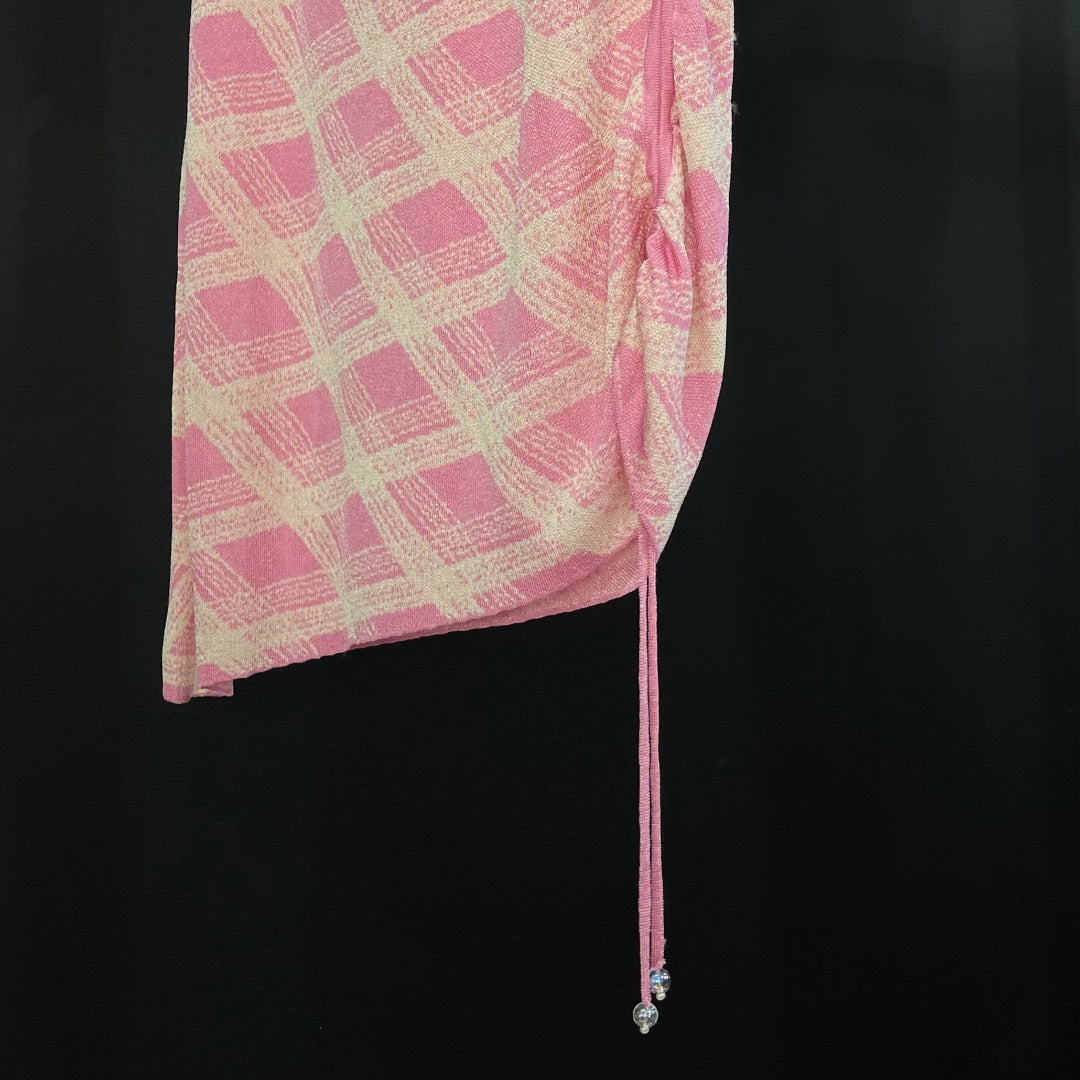 LENGBIAN Pollera Mini Rosa Talle S