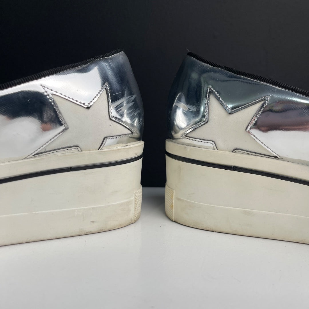 STELLA MCCARTNEY Mocasines Plateado Talle 36