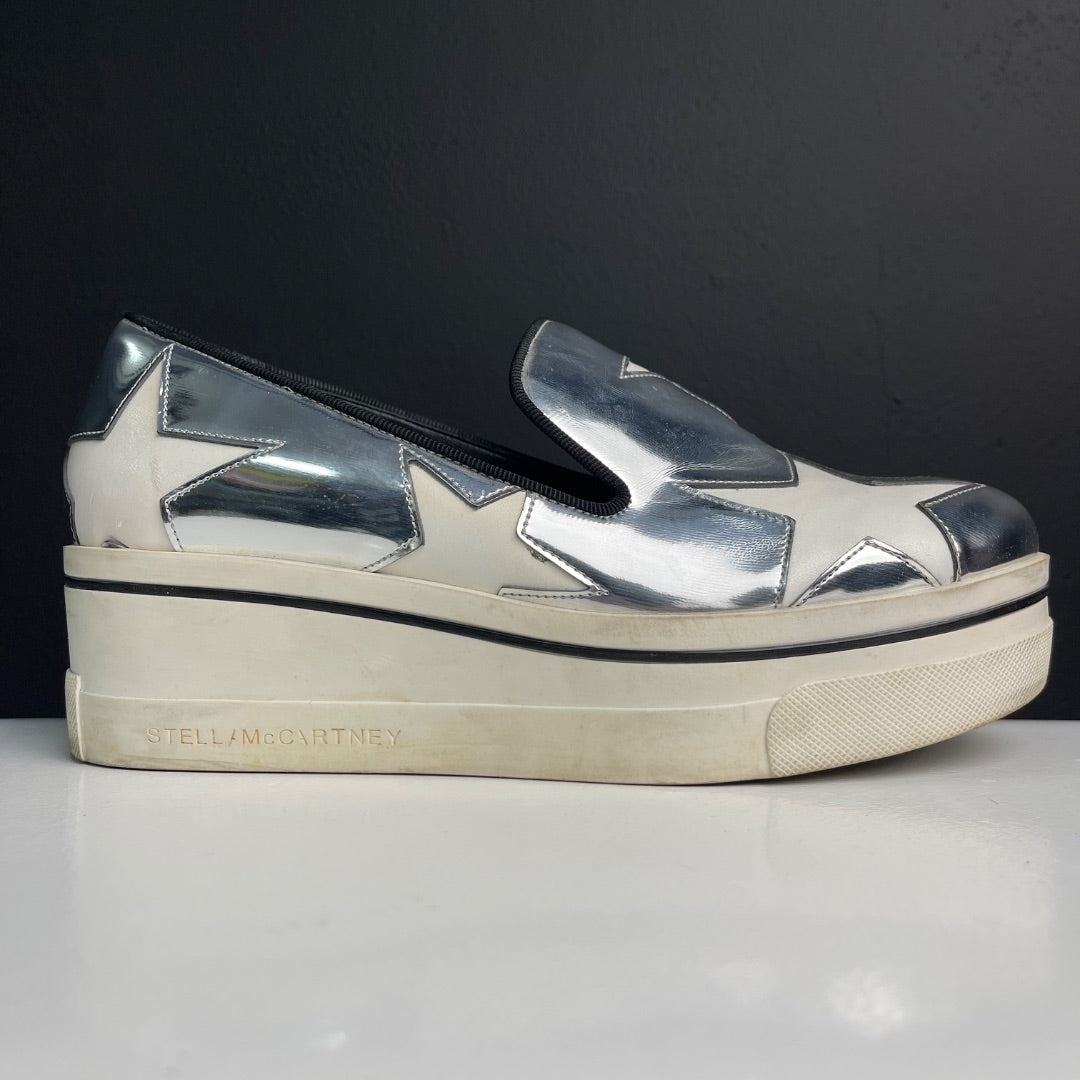 STELLA MCCARTNEY Mocasines Plateado Talle 36