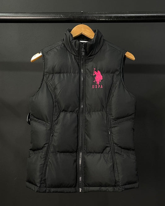 POLO ASSN Chaleco Corto Negro Talle M
