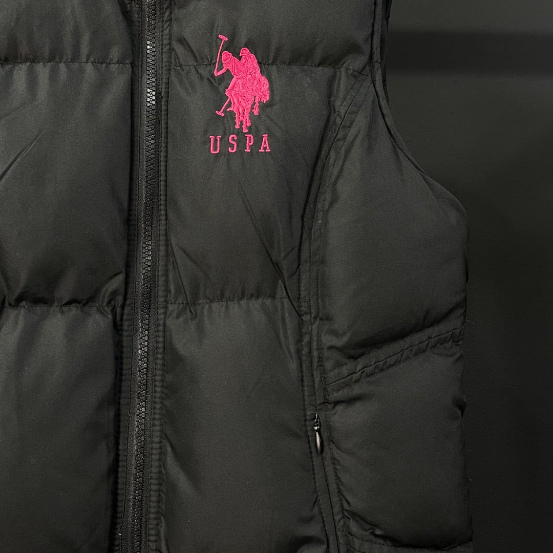 POLO ASSN Chaleco Corto Negro Talle M