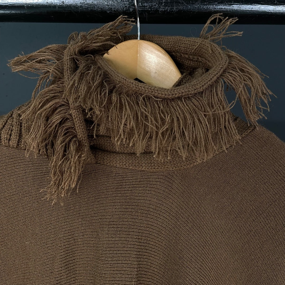 SIN MARCA Poncho Marron Talle Unico