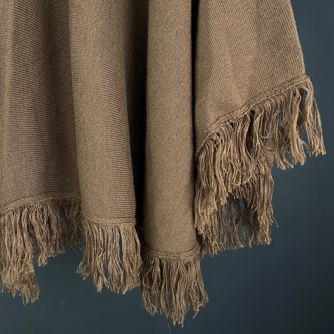 SIN MARCA Poncho Marron Talle Unico