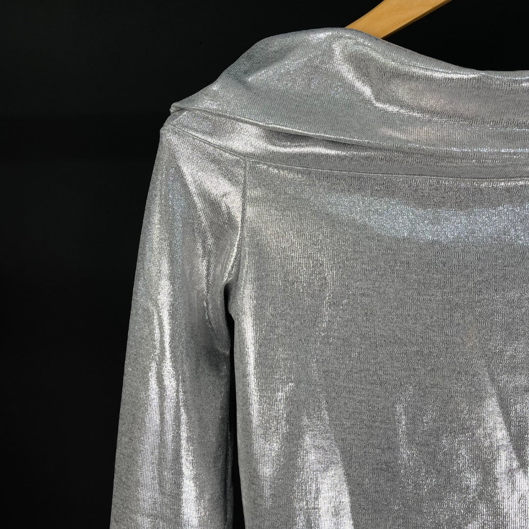 SIN MARCA Remera Plateado Talle 1
