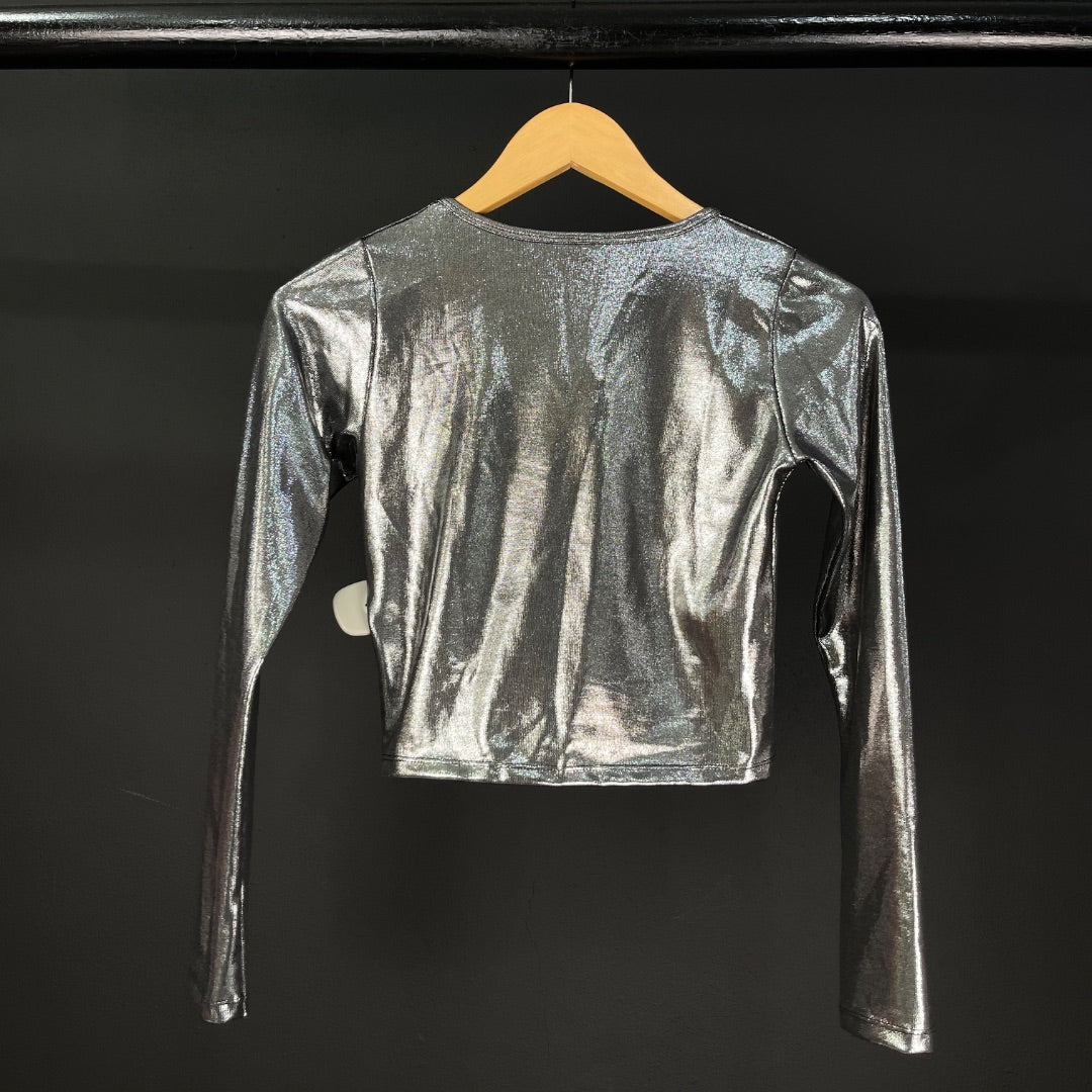 SIN MARCA Remera Manga Larga Plateado Talle 1