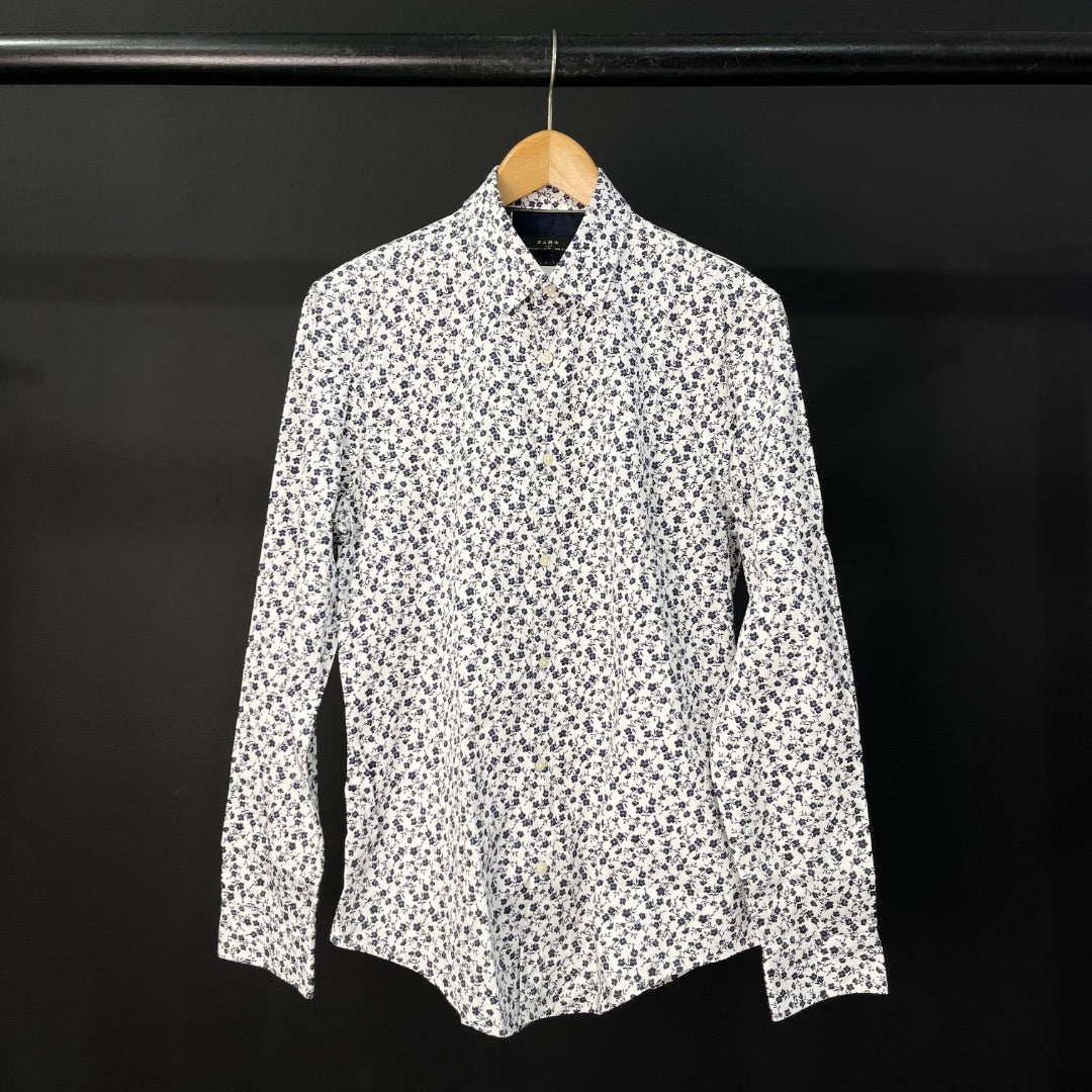 ZARA Camisa Manga Larga Varios Floral Talle M