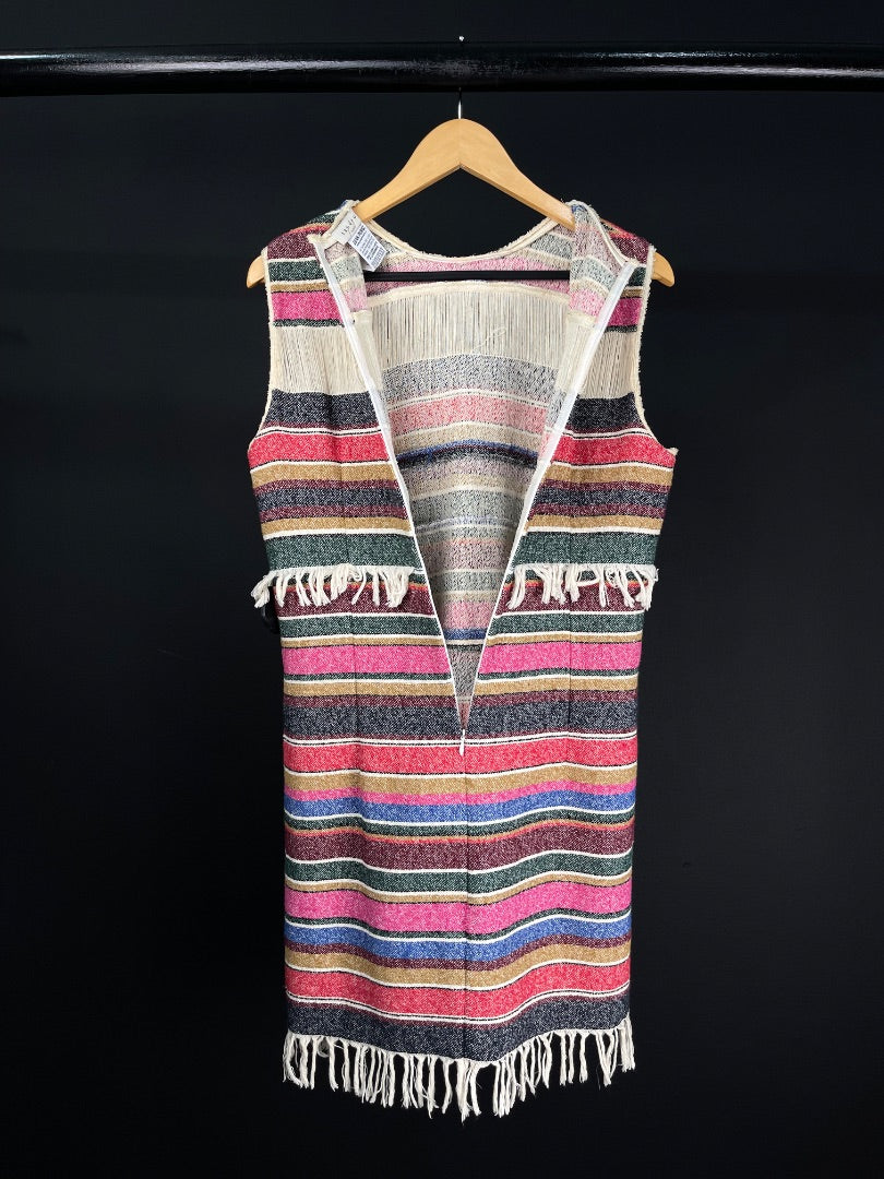 SANDRO Vestido Sin Manga Varios Rayado Talle M