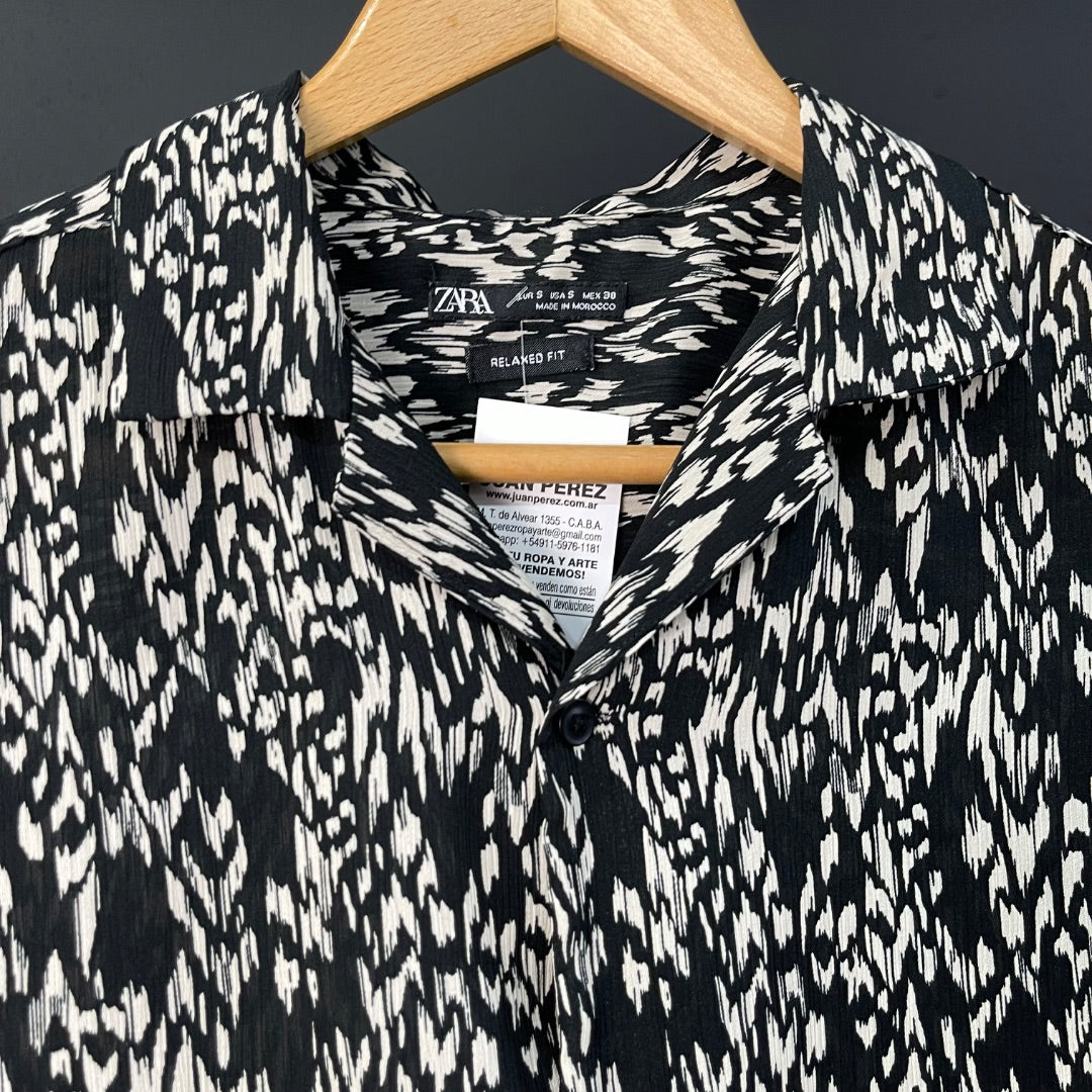 ZARA  Camisa Manga Corta  Varios  Estampado  Talle S