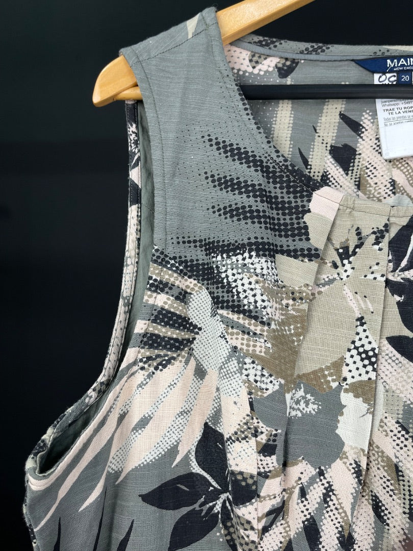 MAINE Vestido Sin Manga Varios  Estampado Talle 20